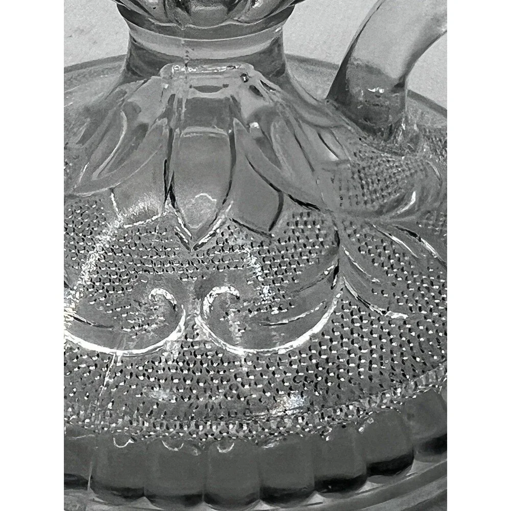 Vintage Set Of 2 IClear Glass Candleholders Taper Candlestick candle holders